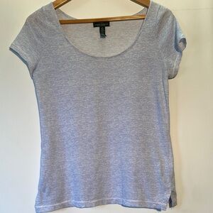 Ralph Lauren Light Blue & White Short Sleeve Scoop Neck Tee